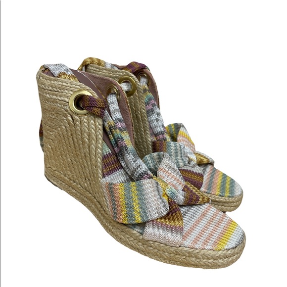 Missoni Shoes - Missoni Multicolor Ankle Wrap Wedges Size 6.5